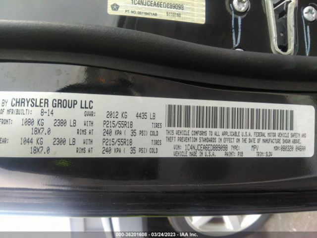 1C4NJCEA6ED889098 Jeep Compass High Altitude