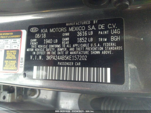 3KPA24AB5KE157202 KIA RIO S