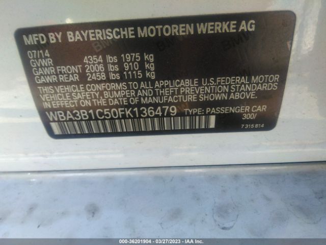 WBA3B1C50FK136479 BMW 3 Series 320i