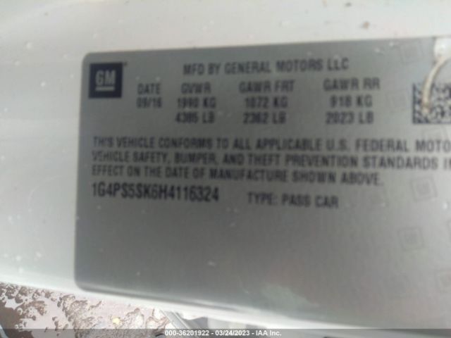 1G4PS5SK6H4116324 Buick Verano Leather Group