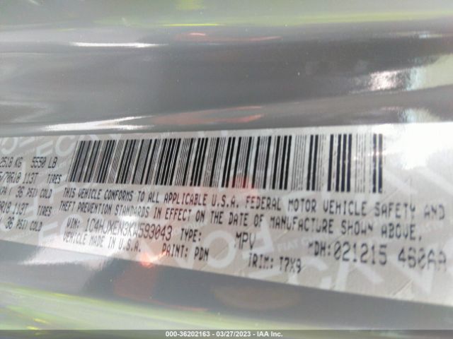 1C4HJXEN3KW593043 Jeep Wrangler Unlimited Sahara