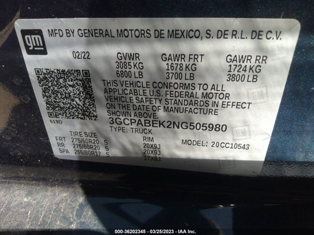 Chevrolet Silverado 1500 Custom 2022 3GCPABEK2NG505980 Image 9
