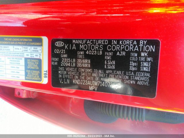KNDJ23AU1M7140735 KIA SOUL S
