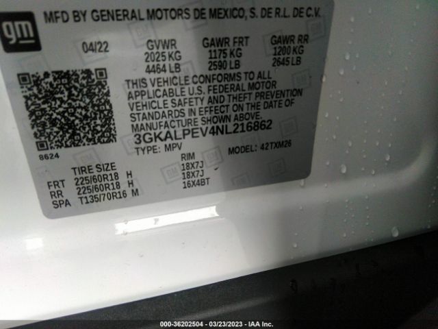 3GKALPEV4NL216862 GMC Terrain Slt