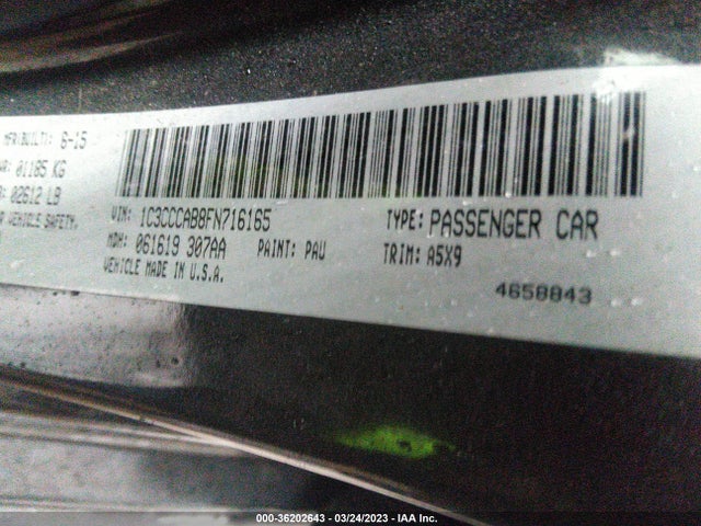 1C3CCCAB8FN716165 Chrysler 200 Limited