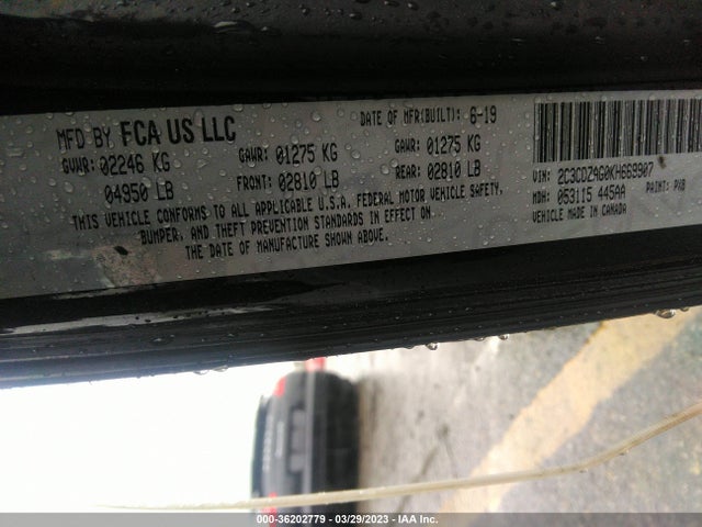 Dodge Challenger Sxt 2019 2C3CDZAG0KH669907 Image 9