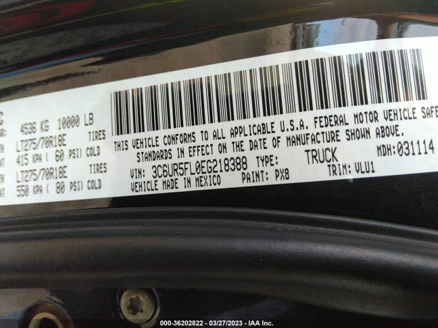 3C6UR5FL0EG218388 RAM 2500 Laramie