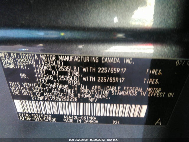 Toyota Rav4 Xle 2016 2T3WFREVXGW299228 Image 10