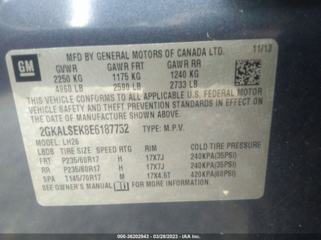 2GKALSEK8E6187752 GMC Terrain Slt