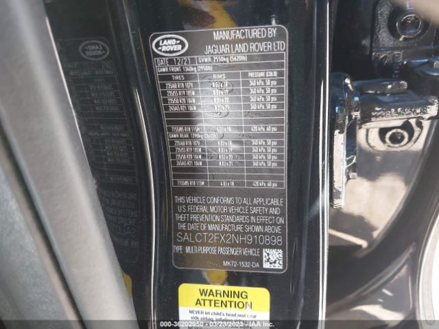 SALCT2FX2NH910898 Land Rover Discovery Sport S R-dynamic