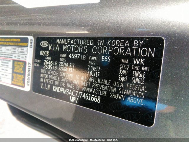 KNDPM3AC7J7461668 KIA Sportage Lx