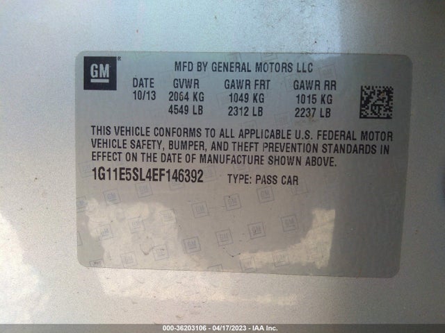 Chevrolet MALIBU LT 2014 1G11E5SL4EF146392 Image 11