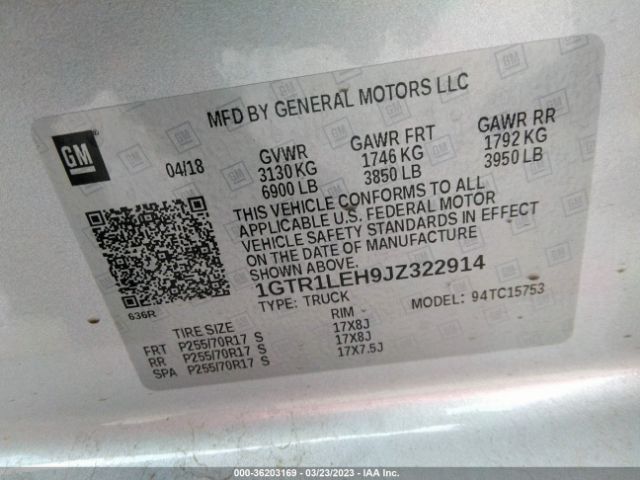 1GTR1LEH9JZ322914 GMC SIERRA 1500