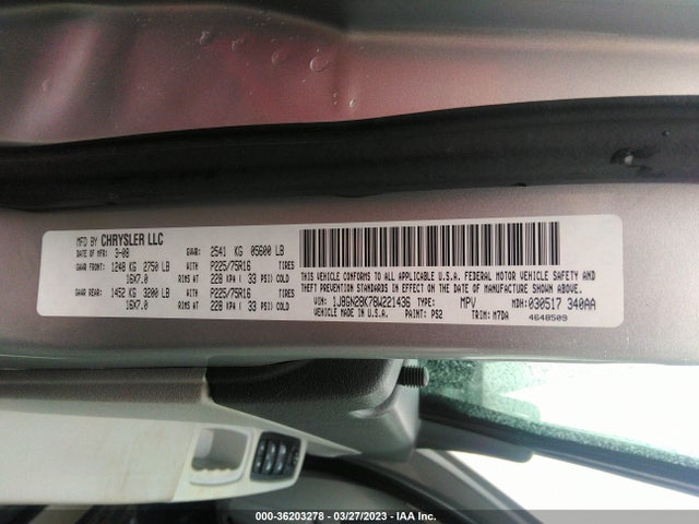 2008 JEEP LIBERTY SPORT VIN: 1J8GN28K78W221436