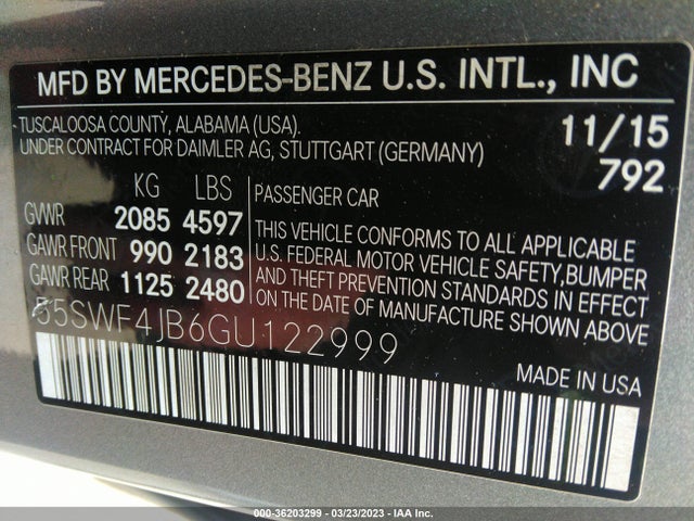 Mercedes-Benz C-class C 300 2016 55SWF4JB6GU122999 Image 10