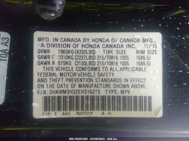 Honda CR-V LX 2014 2HKRM3H32EH516219 Image 10