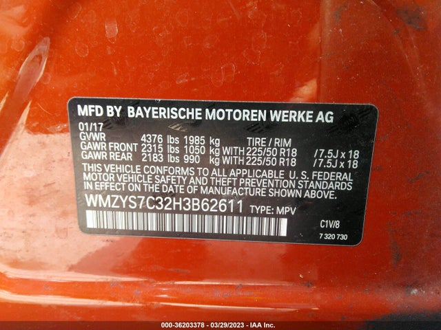 2017 Mini Countryman, VIN: WMZYS7C32H3B62611