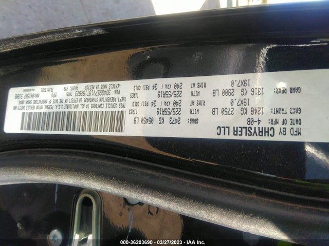 2009 DODGE JOURNEY SXT VIN: 3D4GG57V19T192623