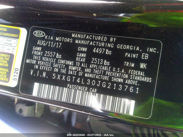 KIA Optima Lx 2018 5XXGT4L30JG213761 Image 10