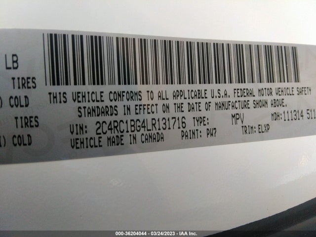 2C4RC1BG4LR131716 Chrysler Pacifica Touring L