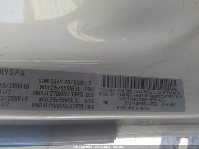 RAM Promaster City Cargo Van Tradesman 2017 ZFBERFAB7H6G44866 Image 9