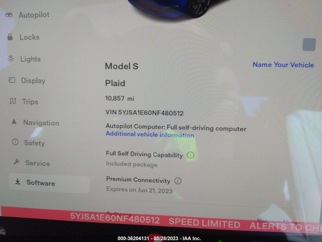 Tesla Model S Plaid 2022 5YJSA1E60NF480512 Image 8