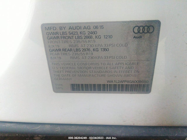 WA1L2AFP8GA009660 Audi Q5 Premium Plus