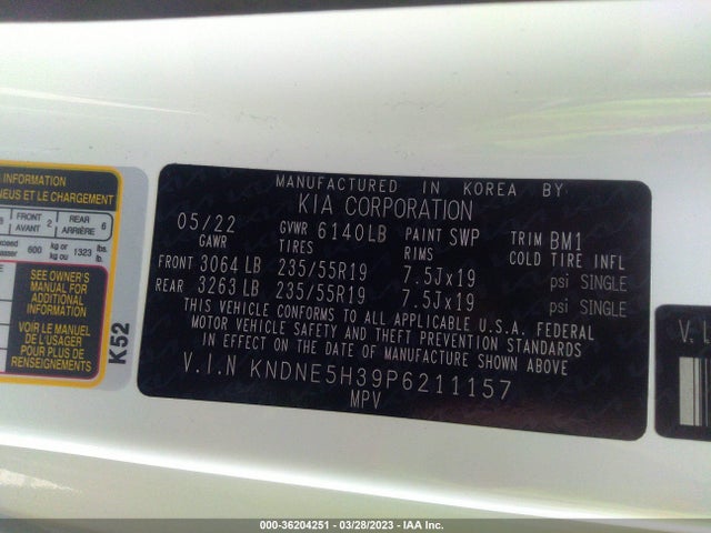 2023 Kia Carnival, VIN: KNDNE5H39P6211157