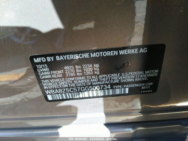 WBA8Z5C57GG500734 BMW 3 Series Gran Turismo 328i Xdrive
