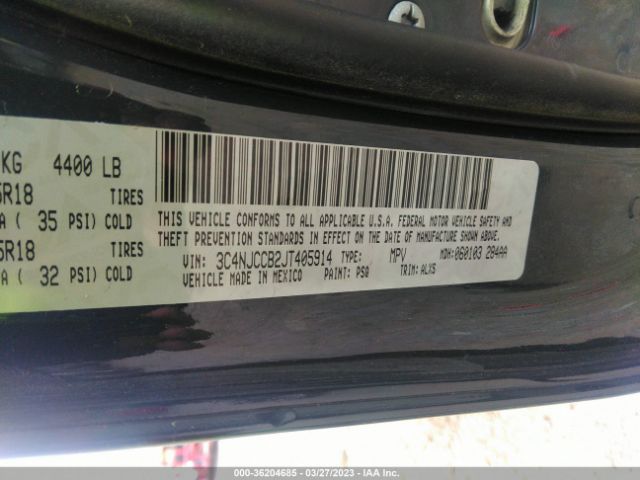 3C4NJCCB2JT405914 Jeep Compass Limited