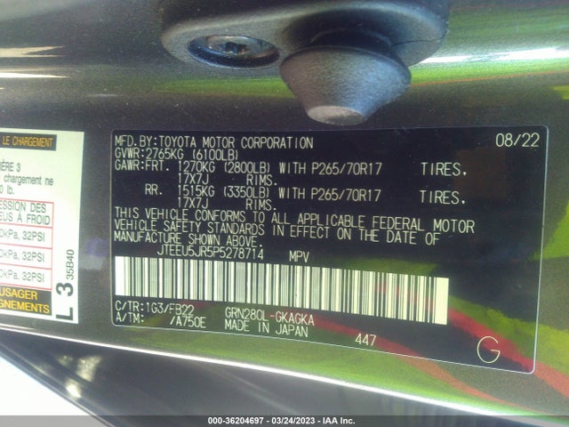 2023 Toyota 4Runner, VIN: JTEEU5JR5P5278714