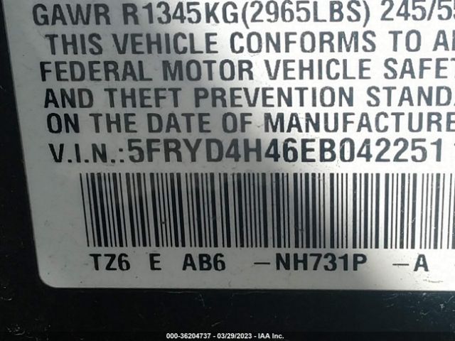 5FRYD4H46EB042251 Acura Mdx Tech Pkg