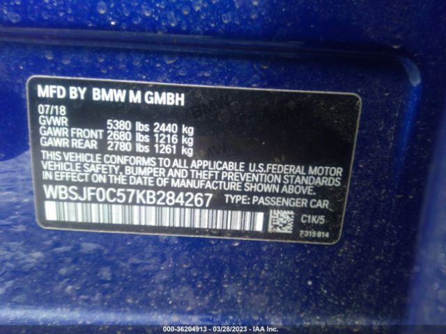 WBSJF0C57KB284267 BMW M5