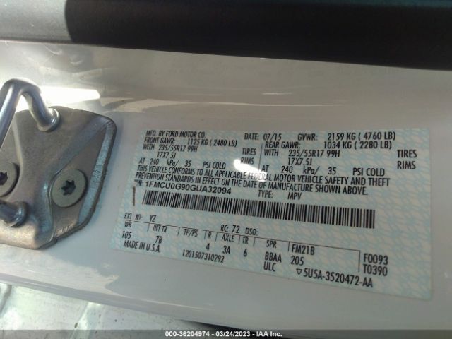 1FMCU0G90GUA32094 Ford ESCAPE SE