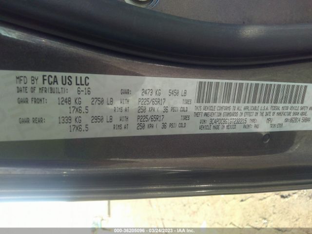 3C4PDCBG1GT232215 Dodge Journey Sxt