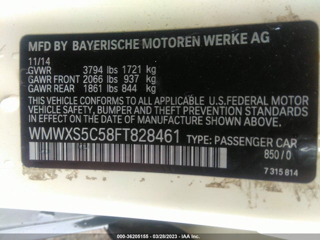 2015 Mini Cooper, VIN: WMWXS5C58FT828461