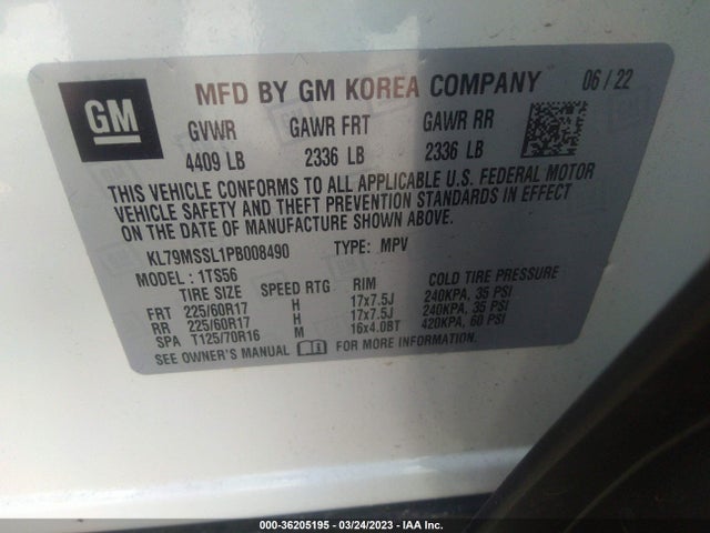 Chevrolet Trailblazer Activ 2023 KL79MSSL1PB008490 Image 9