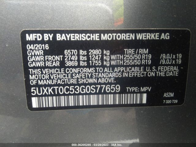 5UXKT0C53G0S77659 BMW X5 Edrive Xdrive40e