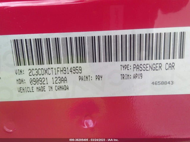 Dodge Charger Rt 2015 2C3CDXCT1FH914959 Image 9