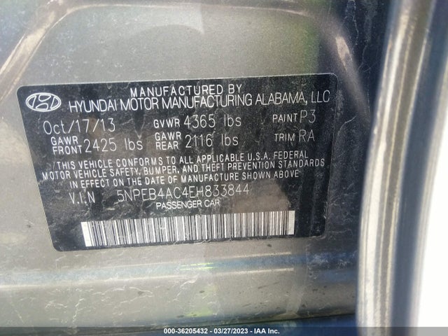 Hyundai SONATA GLS 2014 5NPEB4AC4EH833844 Image 10