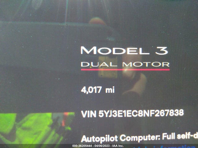 Tesla Model 3 Performance 2022 5YJ3E1EC8NF267838 Image 8