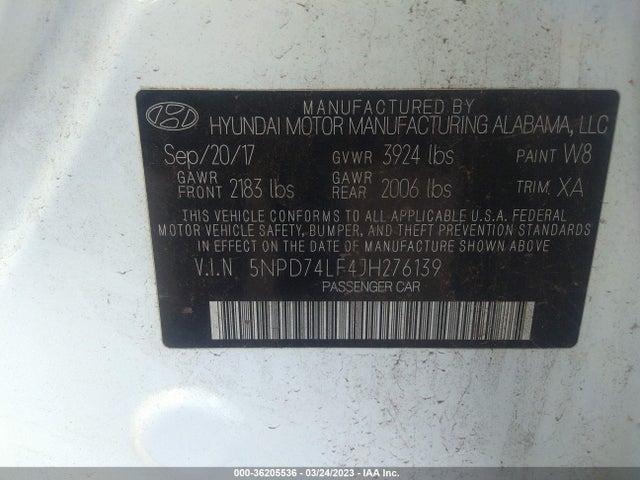 Hyundai ELANTRA SE 2018 5NPD74LF4JH276139 Image 9