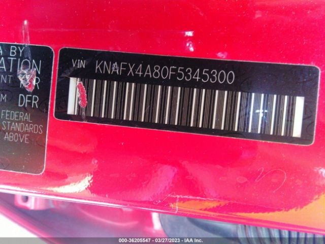 KNAFX4A80F5345300 KIA FORTE EX