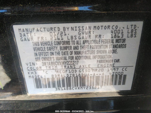 Nissan SENTRA SV 2021 3N1AB8CVXMY235217 Image 10