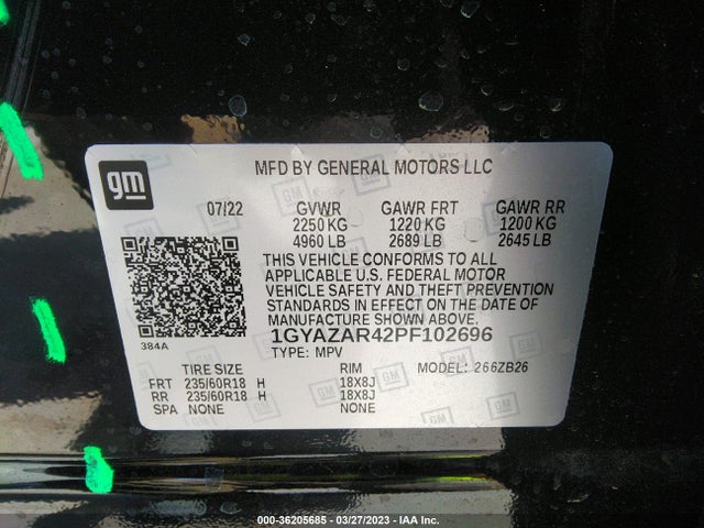 Cadillac Xt4 Fwd Luxury 2023 1GYAZAR42PF102696 Image 9