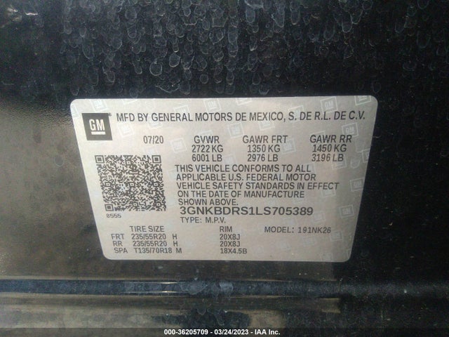 Chevrolet Blazer Lt 2020 3GNKBDRS1LS705389 Image 9