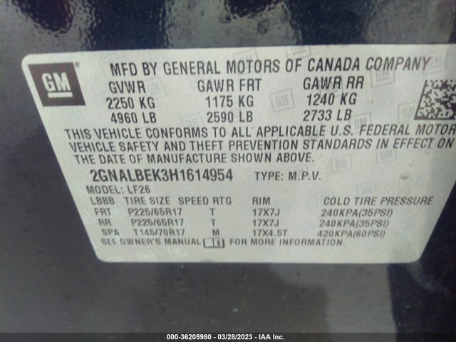 Chevrolet EQUINOX LS 2017 2GNALBEK3H1614954 Image 10