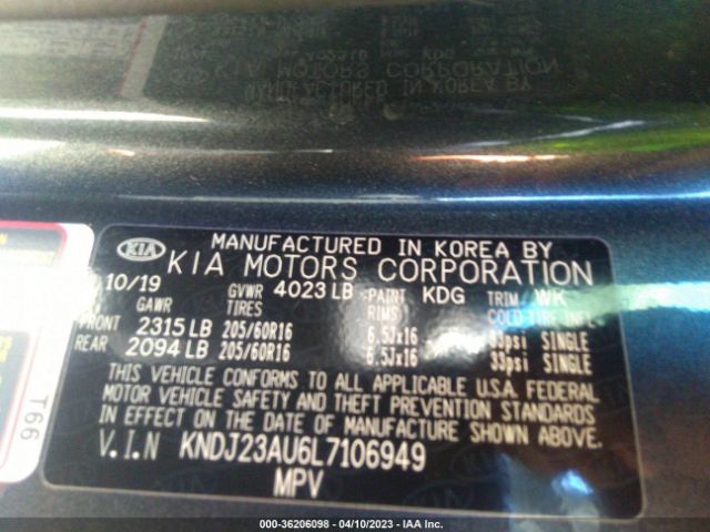 KNDJ23AU6L7106949 KIA SOUL LX