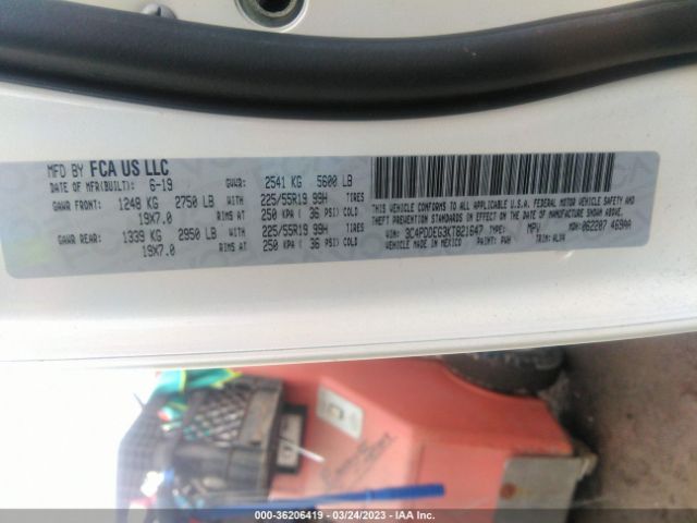 3C4PDDEG3KT821647 Dodge JOURNEY GT