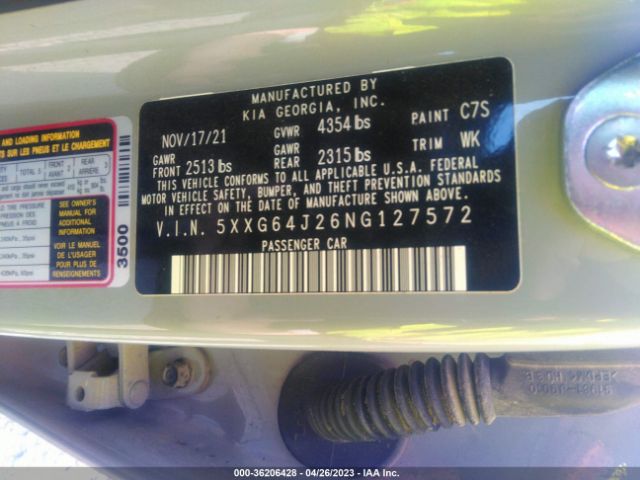 5XXG64J26NG127572 KIA K5 Gt-line